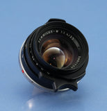 LEICA LEITZ 35MM SUMMILUX-M F1.4 GERMANY PRE ASPH 11870 LENS +12504 SHADE LATE#