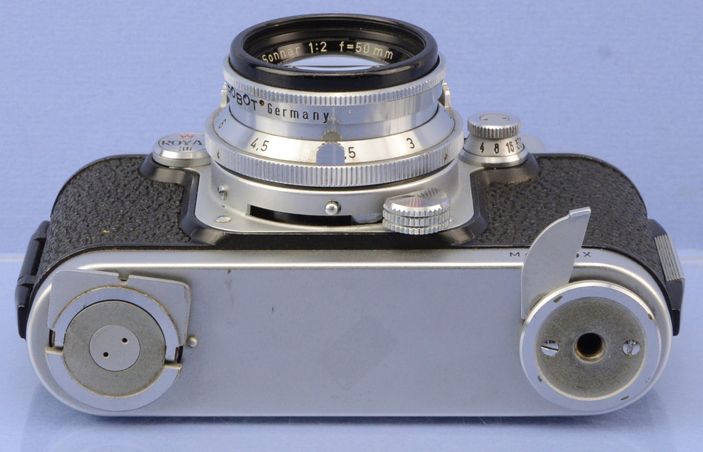 ROBOT ROYAL 36 CHROME RANGEFINDER CAMERA +ZEISS SONNAR 50MM F2 LENS +CAP NICE!