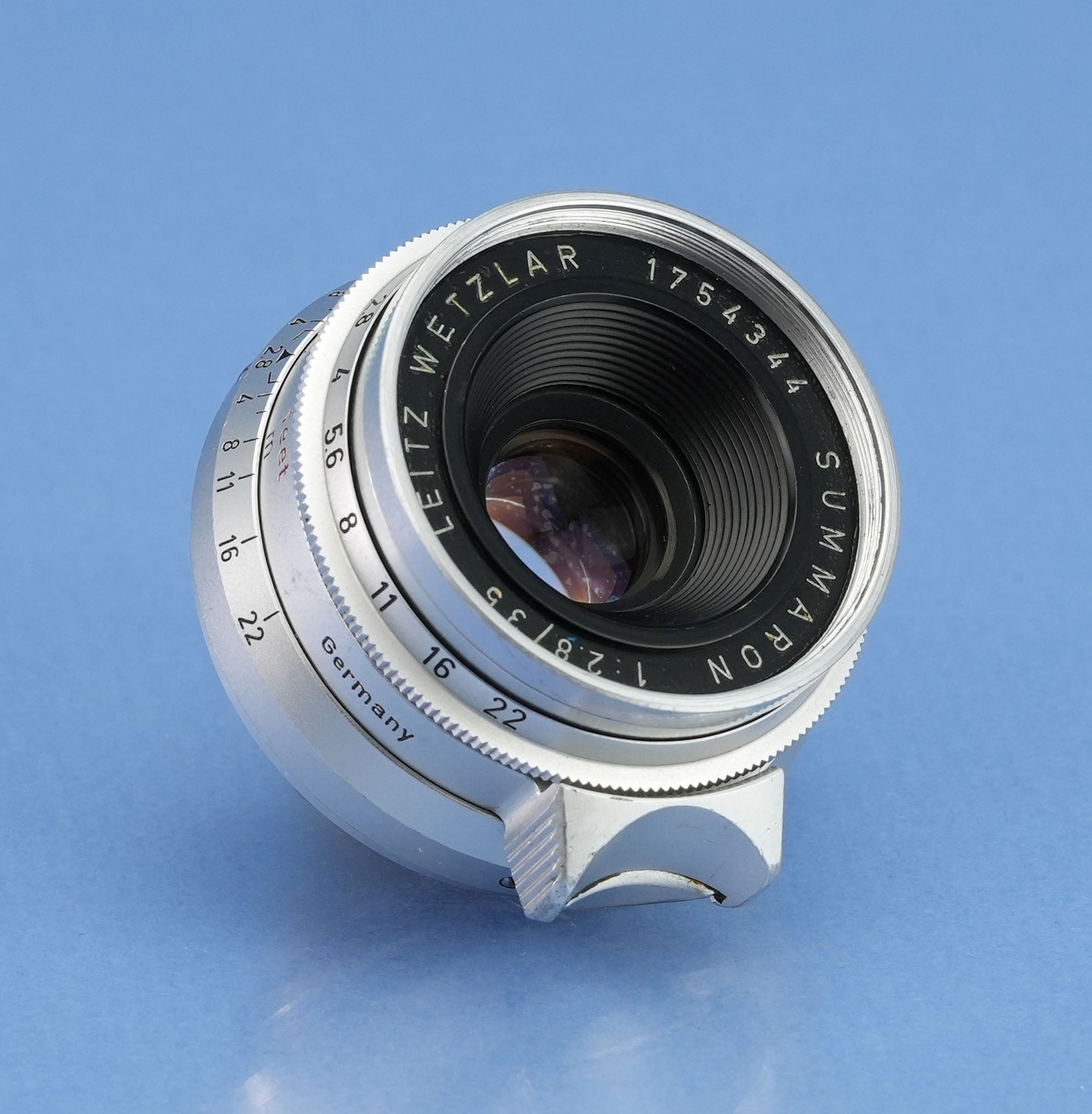 LEICA LEITZ 35MM SUMMARON F2.8 CHROME SIMOO SCREW MOUNT LTM SM