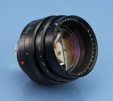 LEICA LEITZ 50MM NOCTILUX-M F1 11821 E58 LENS +BOX +12519 SHADE +CAPS +UV EARLY!