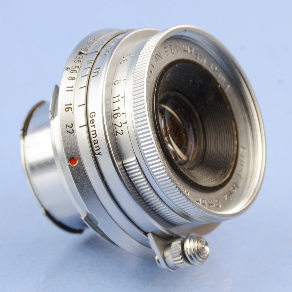 LEICA LEITZ 50MM ELMAR F3.5 11110 M CHROME COLLAPSIBLE M LENS CLEAN