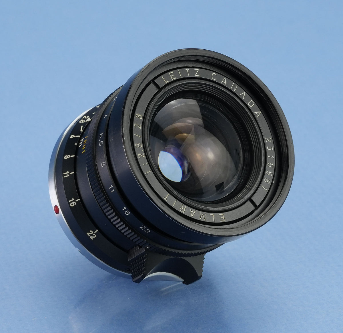 LEICA 28MM ELMARIT F2.8 BUTTON LOCK 8 ELEMENT M 11801 LENS TRANSITIONAL +12501