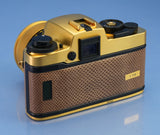 LEICA LEITZ R4 24KT GOLD CAMERA OUTFIT +50MM SUMMILUX-R F1.4 LENS +BOX MINT!
