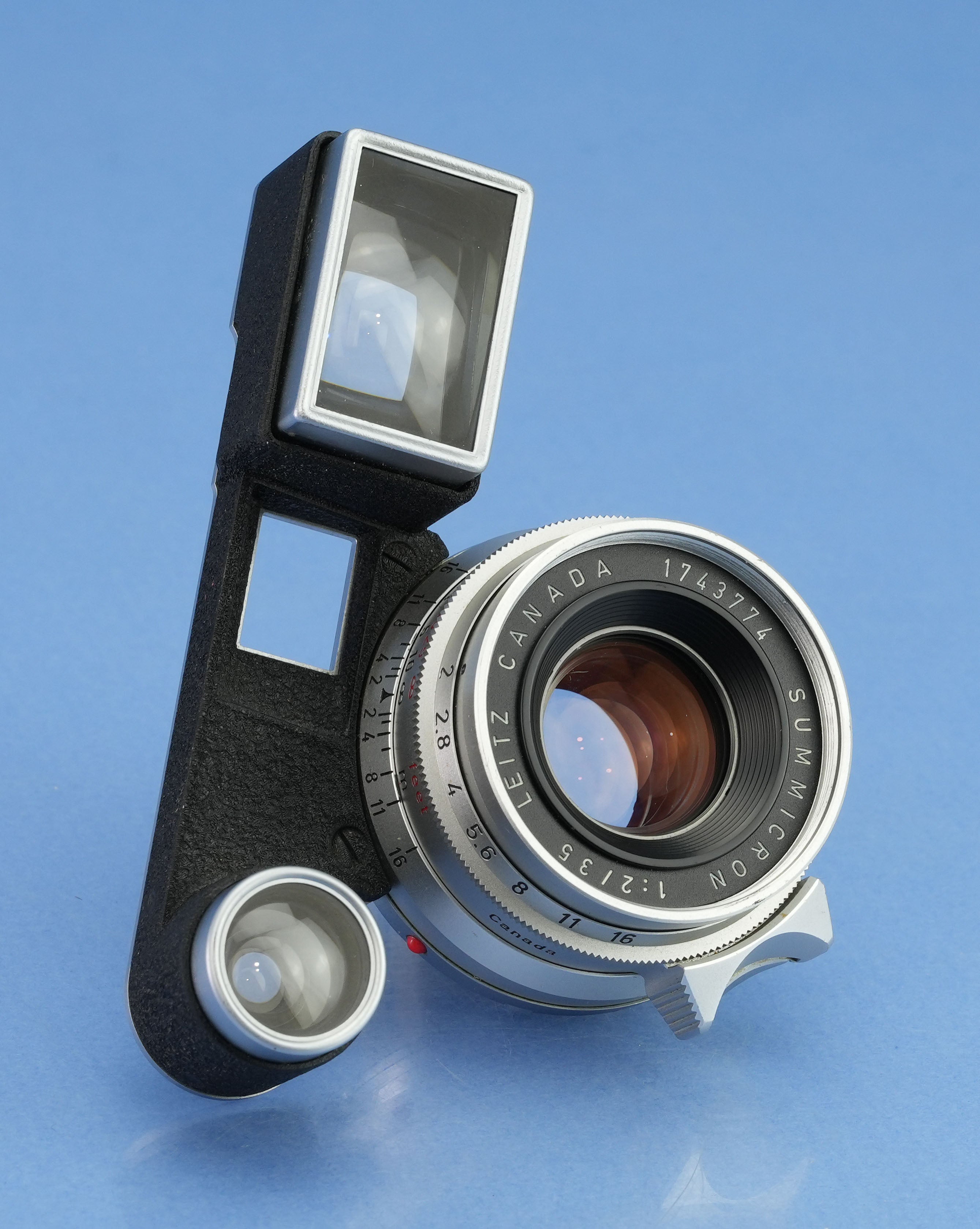 LEICA 35MM SUMMICRON F2 SAWOO-MW 11108 CANADA 8-ELEMENTE-OBJEKTIV + Okulare + Deckel + Box