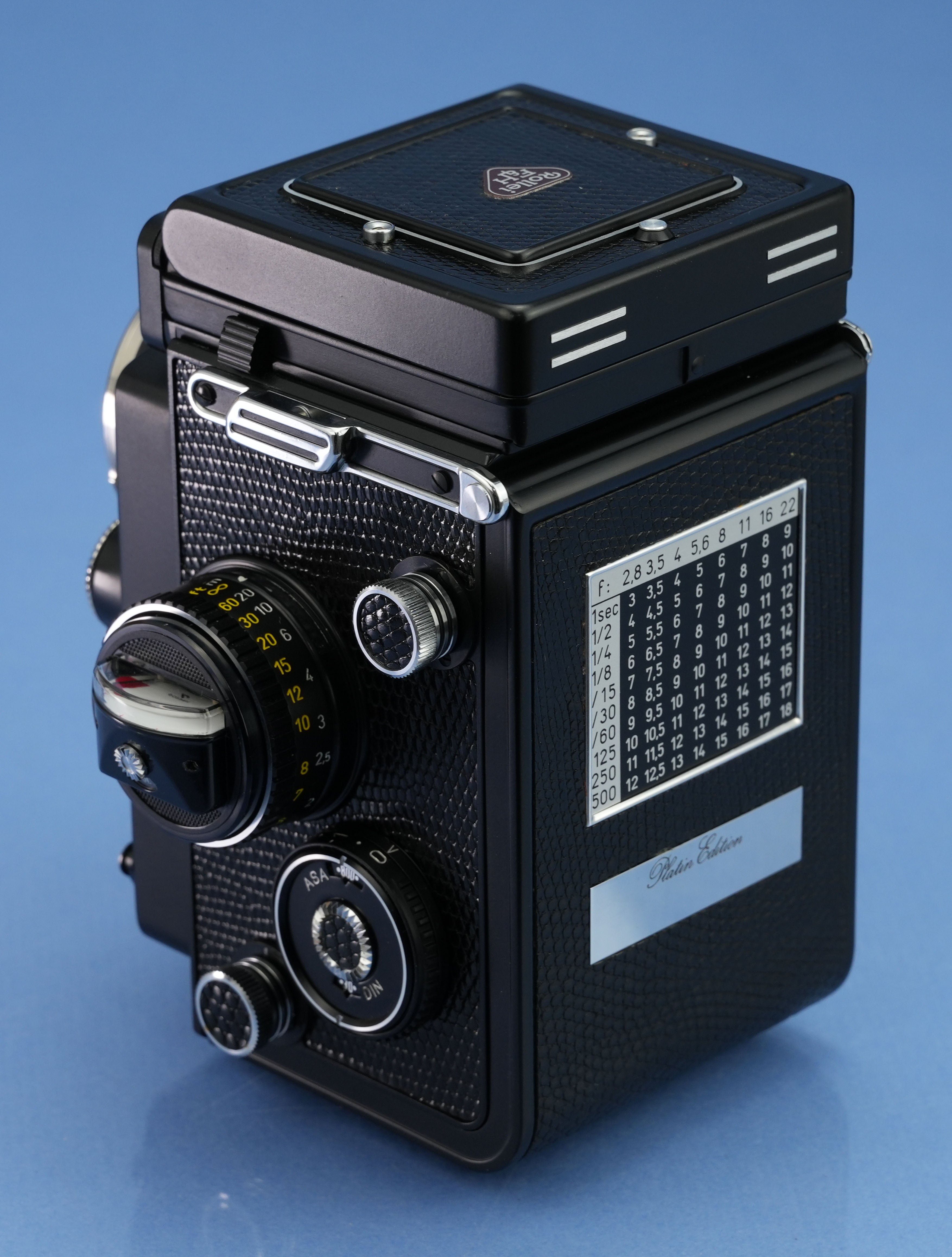 ROLLEI ROLLEIFLEX 2.8F HFT PLANAR PLATIN PLATINUM LIMITED TLR-KAMERA NEUWERTIG UND SELTEN!