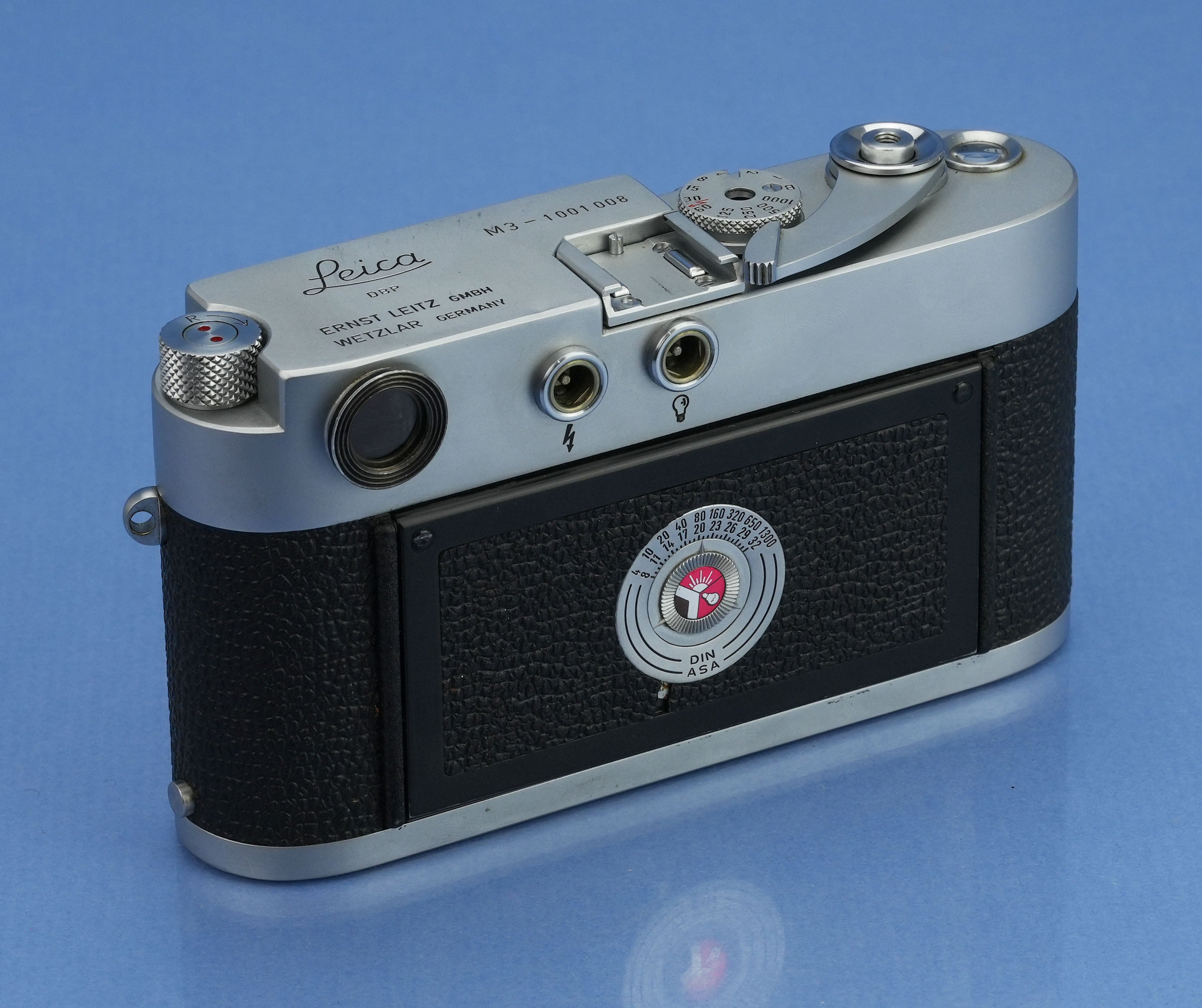 LEICA LEITZ M3 10150 IGEMO SS ENTFERNUNGSMESSERKAMERAGEHÄUSE #1001008 +KAPPE +BOX SCHÖN