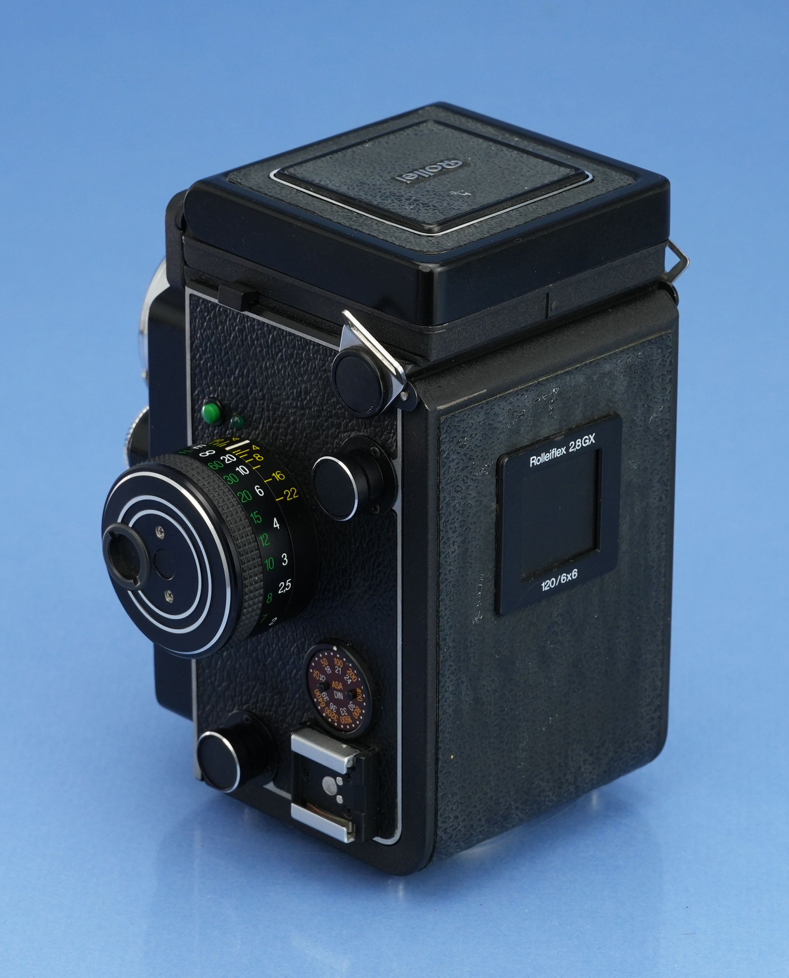 ROLLEI ROLLEIFLEX 2.8GX CAMERA +HFT 80MM F2.8 PLANAR +BOX +STRAP. NICE!