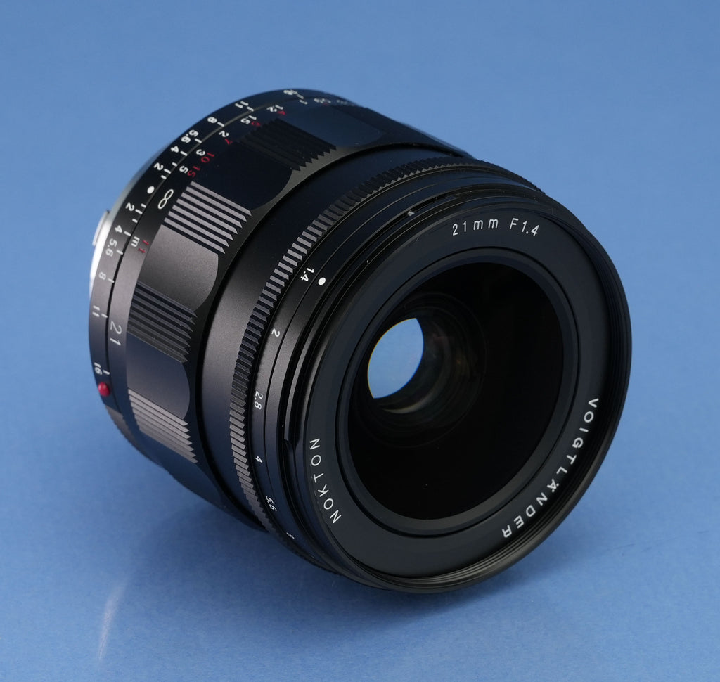 VOIGTLANDER 21MM F1.4 NOKTON ASPHERICAL VM LENS +UV FILTER +SHADE +BOX MINT!