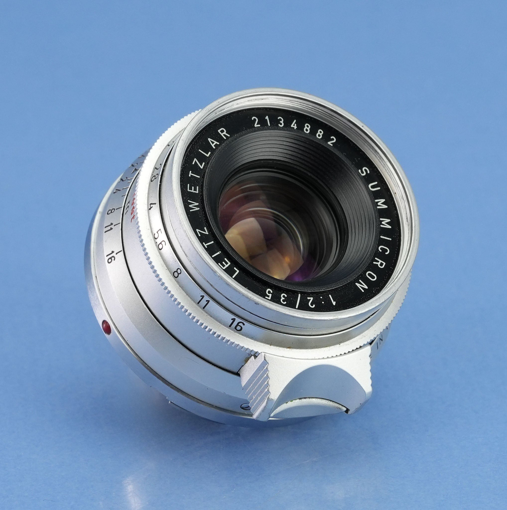 LEICA LEITZ SUMMICRON 35MM F2 M 11308 8 ELEMENT 1ST V GERMANY LATE # LENS MINT!