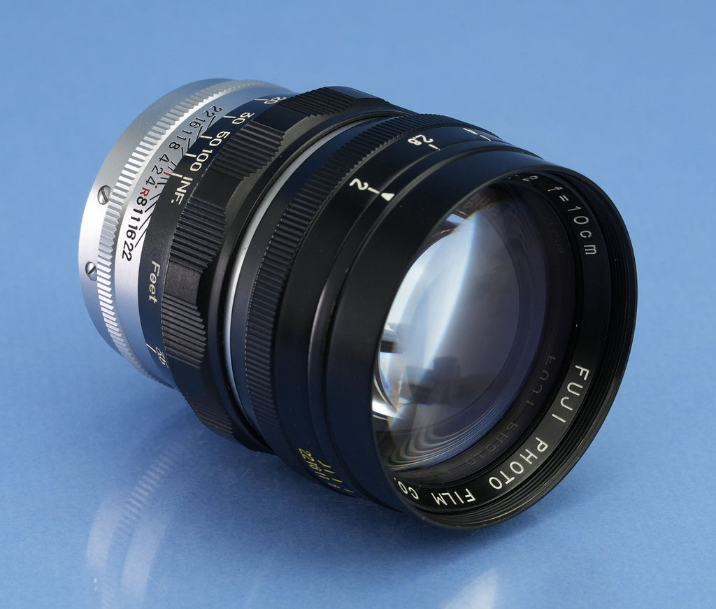 FUJI FUJINON LEICA 100MM F2 SM LTM LENS SET +VIEWFINDER +CAPS +SHADE +CASE RARE