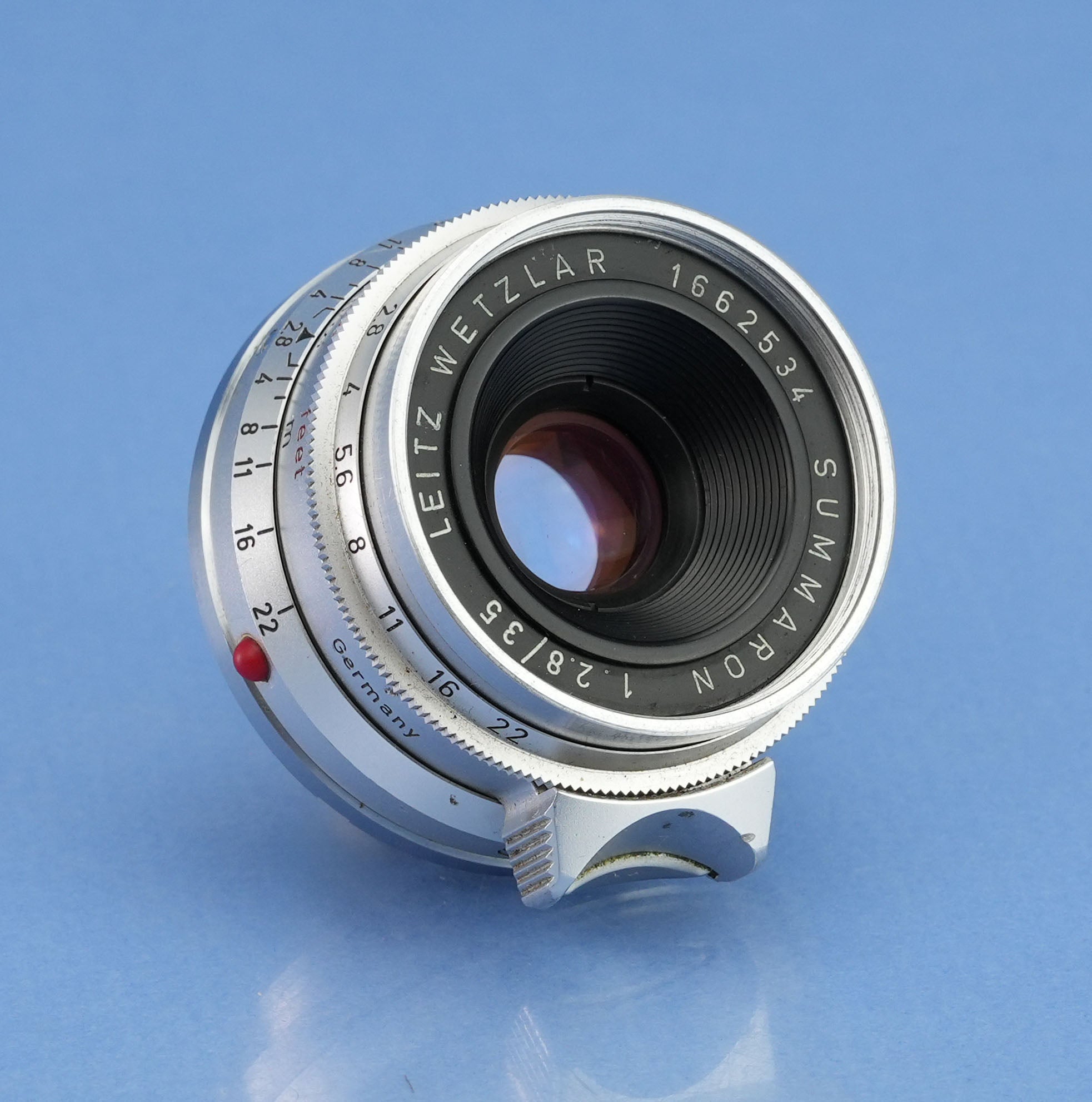 LEICA LEITZ 35MM SUMMARON F2.8 11306 M M2 M4 6 ELEMENT LENS +CAP EARLY STEEL RIM