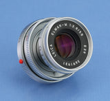 LEICA ELMAR-M 50MM F2.8 11823 SILVER CHROME COLLAPSIBLE LENS. MINT SET +BOX!