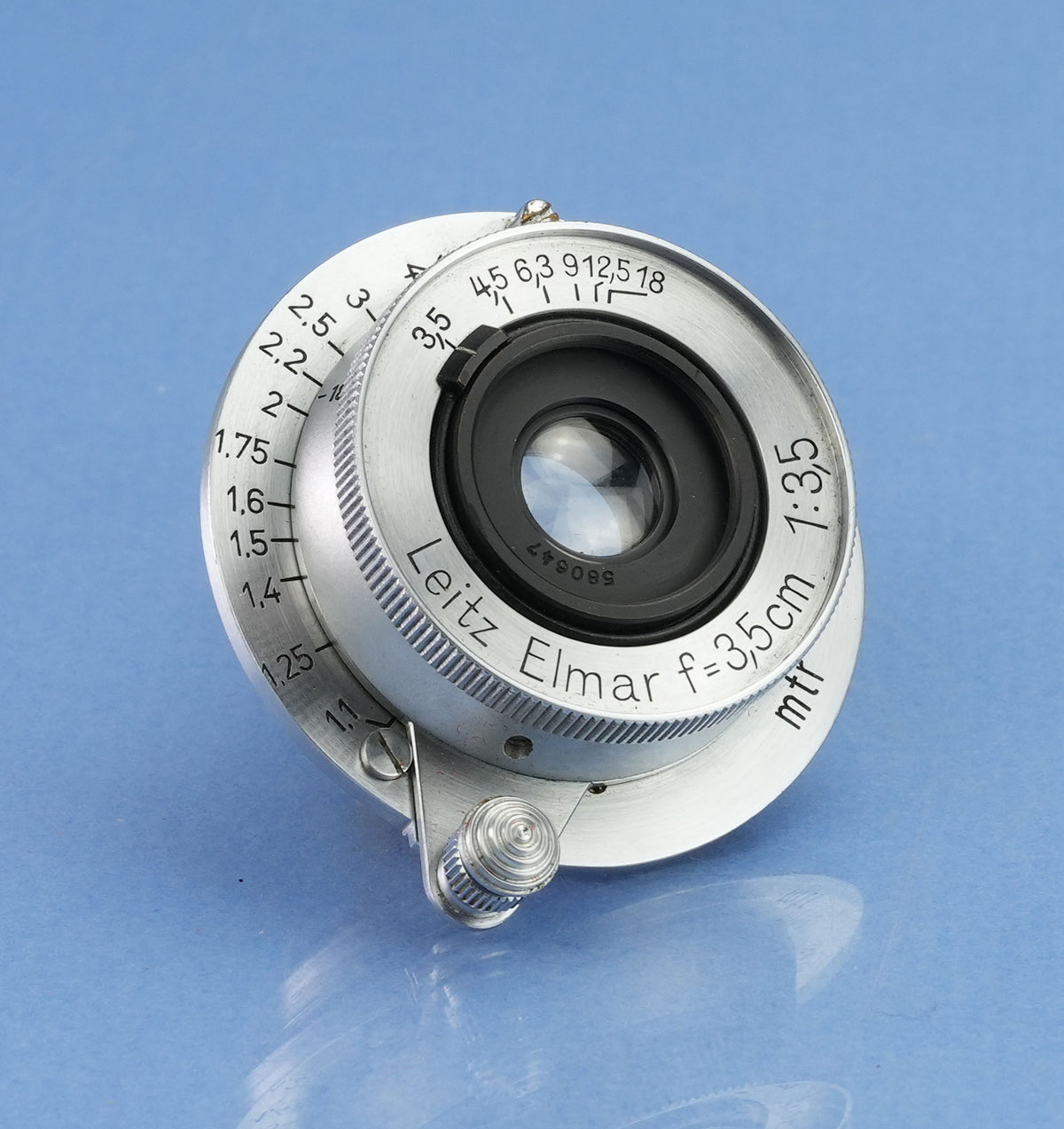 LEICA LEITZ 35MM ELMAR F3.5 CHROME SCREW MOUNT LTM SM LENS +CAPS +BOX +FOOKH