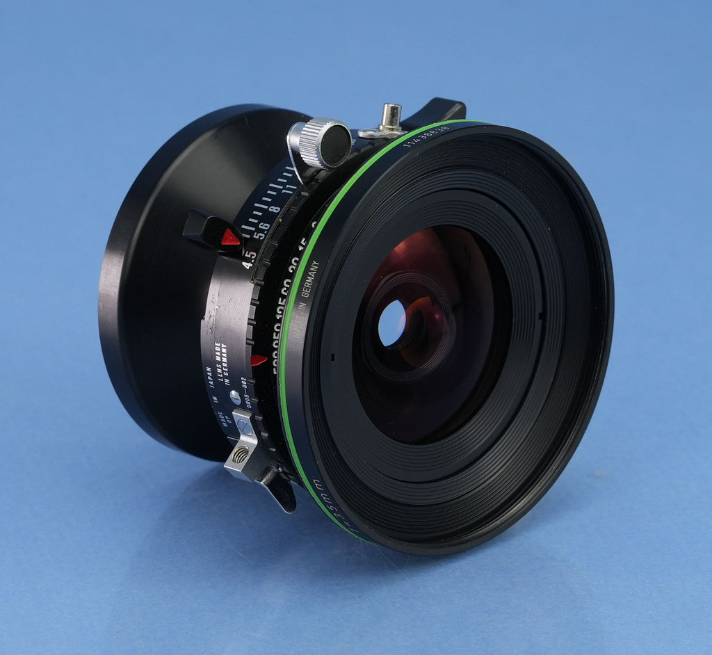 RODENSTOCK APO-GRANDAGON 35MM F4.5 WIDE ANGLE LENS COPAL 0 SHUTTER 120• +CAPS