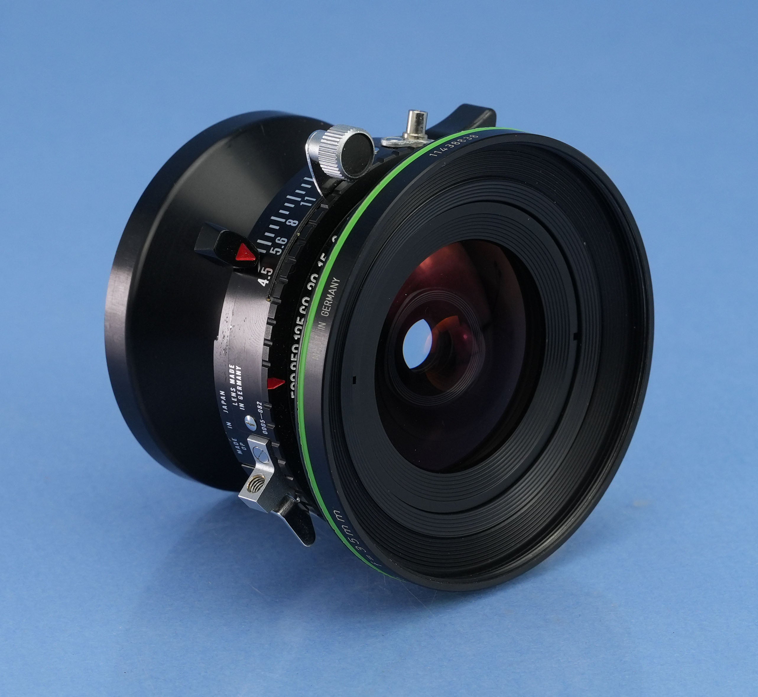 RODENSTOCK APO-GRANDAGON 35MM F4.5 WIDE ANGLE LENS COPAL 0 SHUTTER 120• +CAPS