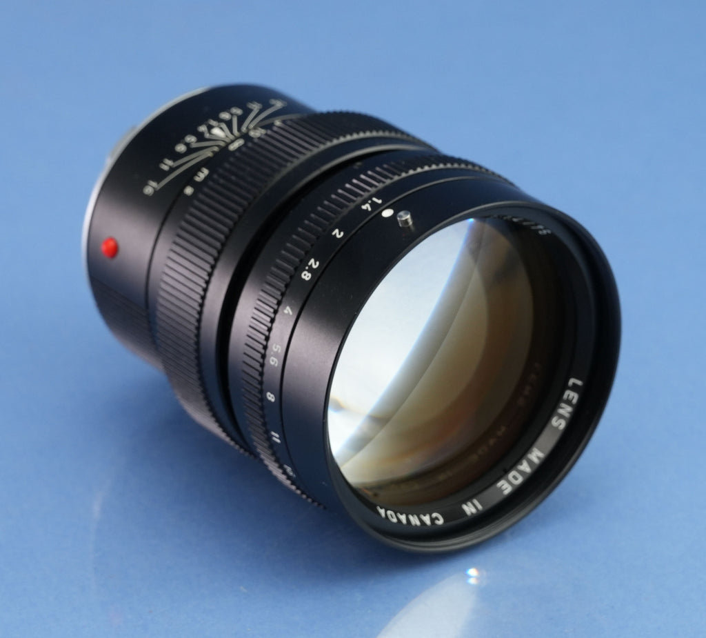 LEICA LEITZ 75MM SUMMILUX-M F1.4 1st VER. 11814 LENS +CAPS +12539 E60 SHADE RARE