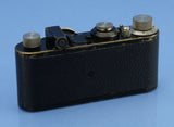 LEICA I MODEL A NICKEL BLACK PAINT HOCKEY STICK CAMERA +50MM F2.5 HEKTOR +CAP
