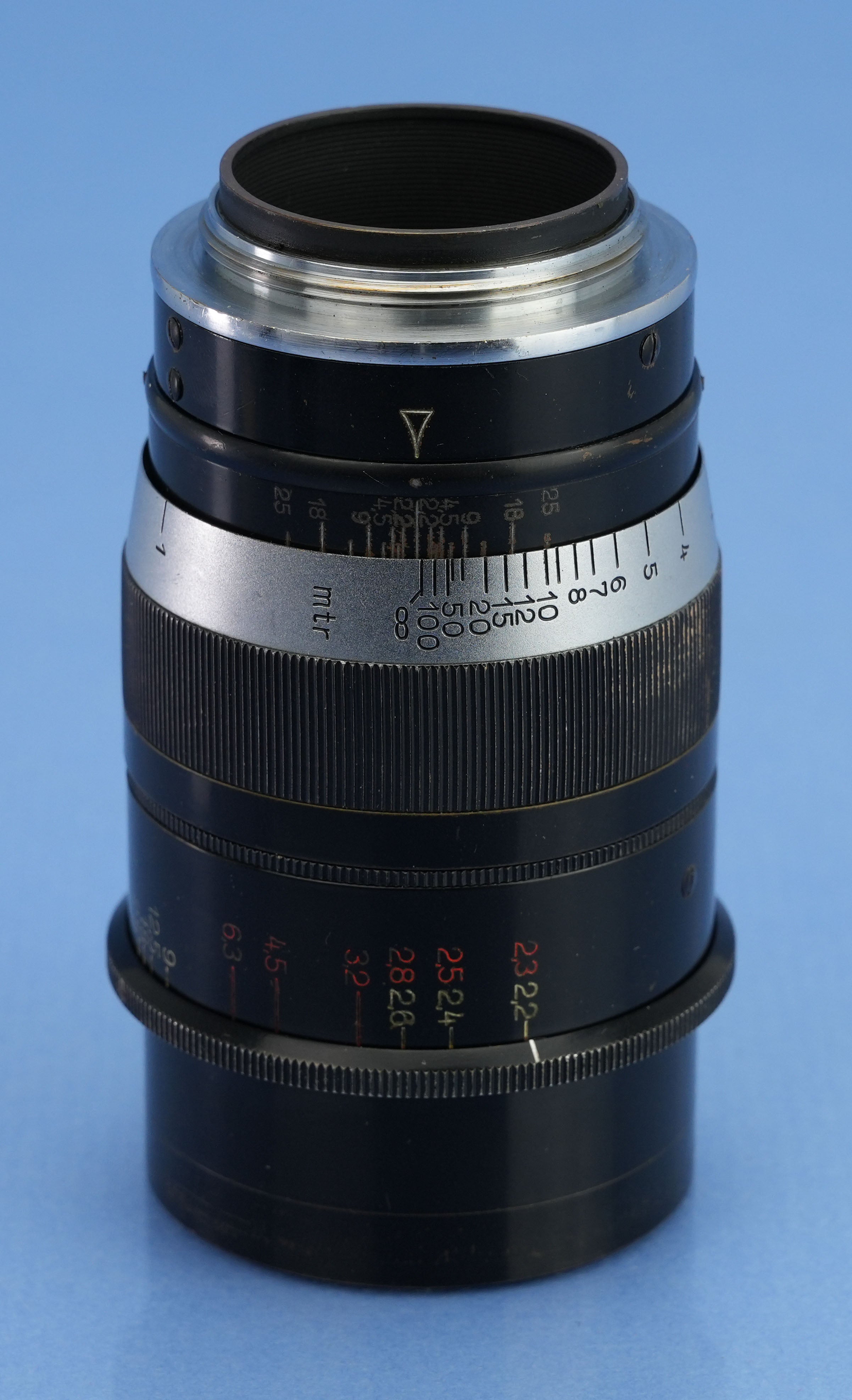 LEICA LEITZ 90MM THAMBAR F2.2 SCHWARZ LACKIERT SM OBJEKTIV + MITTELFILTER + GEGENBLATT + OBJEKTIVDECKEL