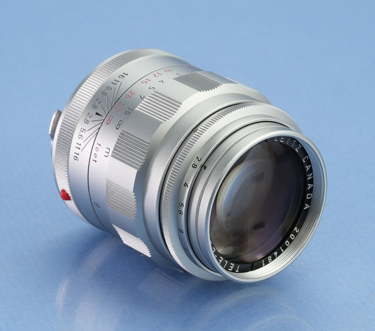 LEICA LEITZ 90MM TELE-ELMARIT F2.8 1ST VERSION EARLY # FAT CHROME 11800 M LENS +