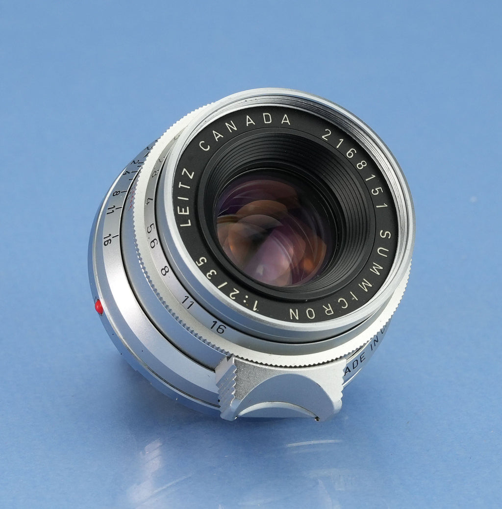 LEICA LEITZ SUMMICRON 35MM F2 M 11308 8 ELEMENT 1ST VERSION CANADA LENS +CAPS