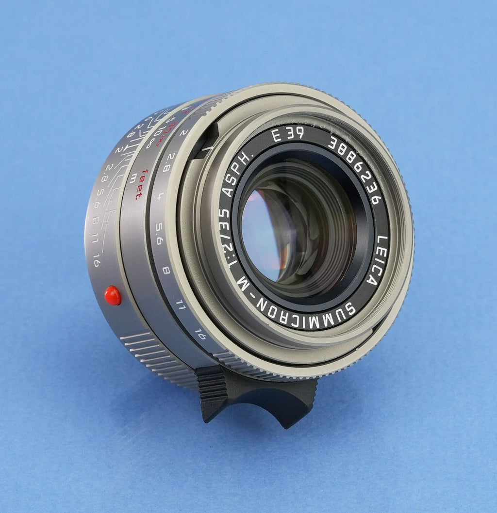 LEICA 35MM SUMMICRON-M F2 ASPH 11609 TITAN TITAN OBJEKTIV +BOX +KAPPE + GEGENBLATT NEUWERTIG!