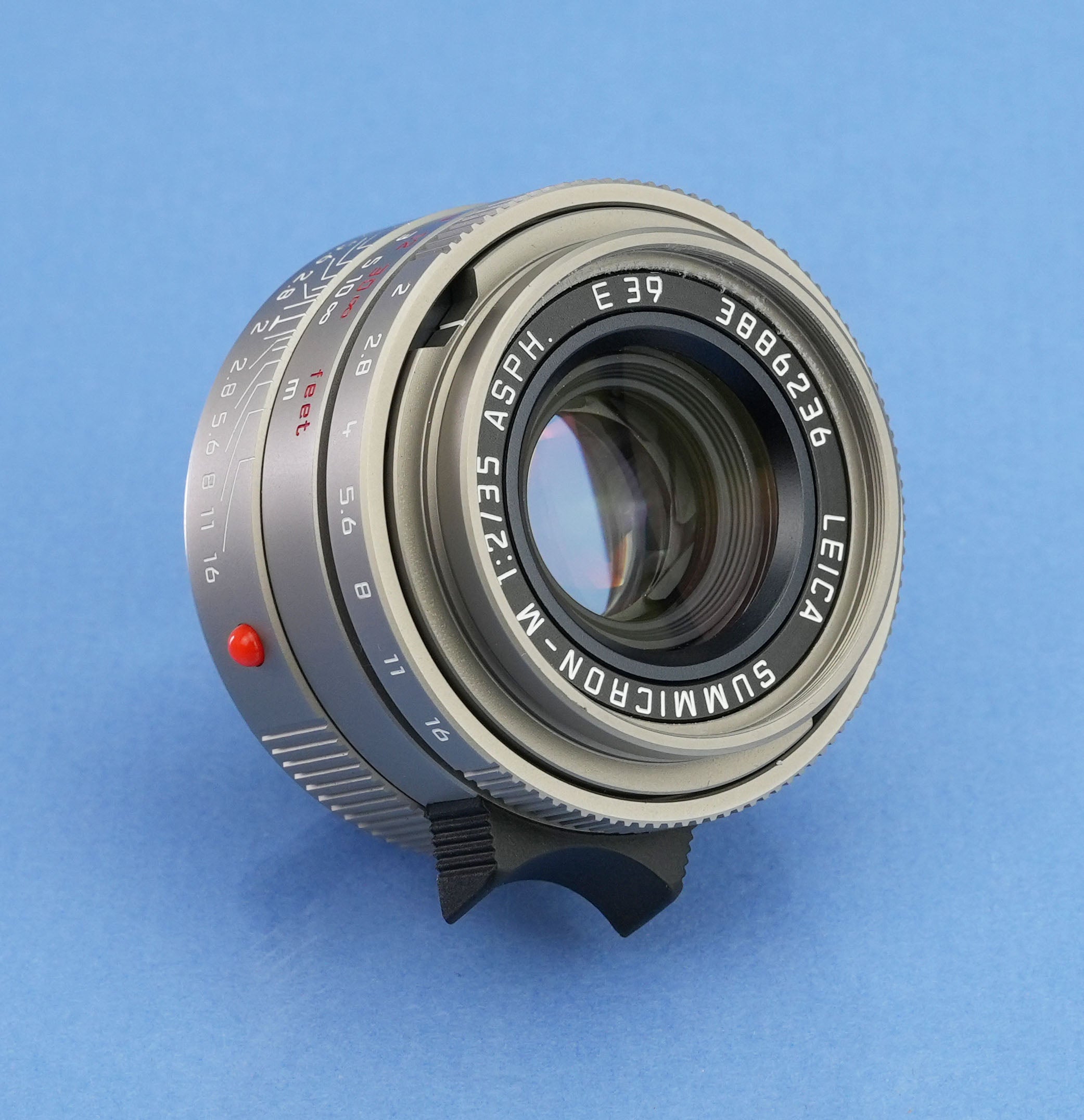 LEICA 35MM SUMMICRON-M F2 ASPH 11609 TITAN TITAN OBJEKTIV +BOX +KAPPE + GEGENBLATT NEUWERTIG!