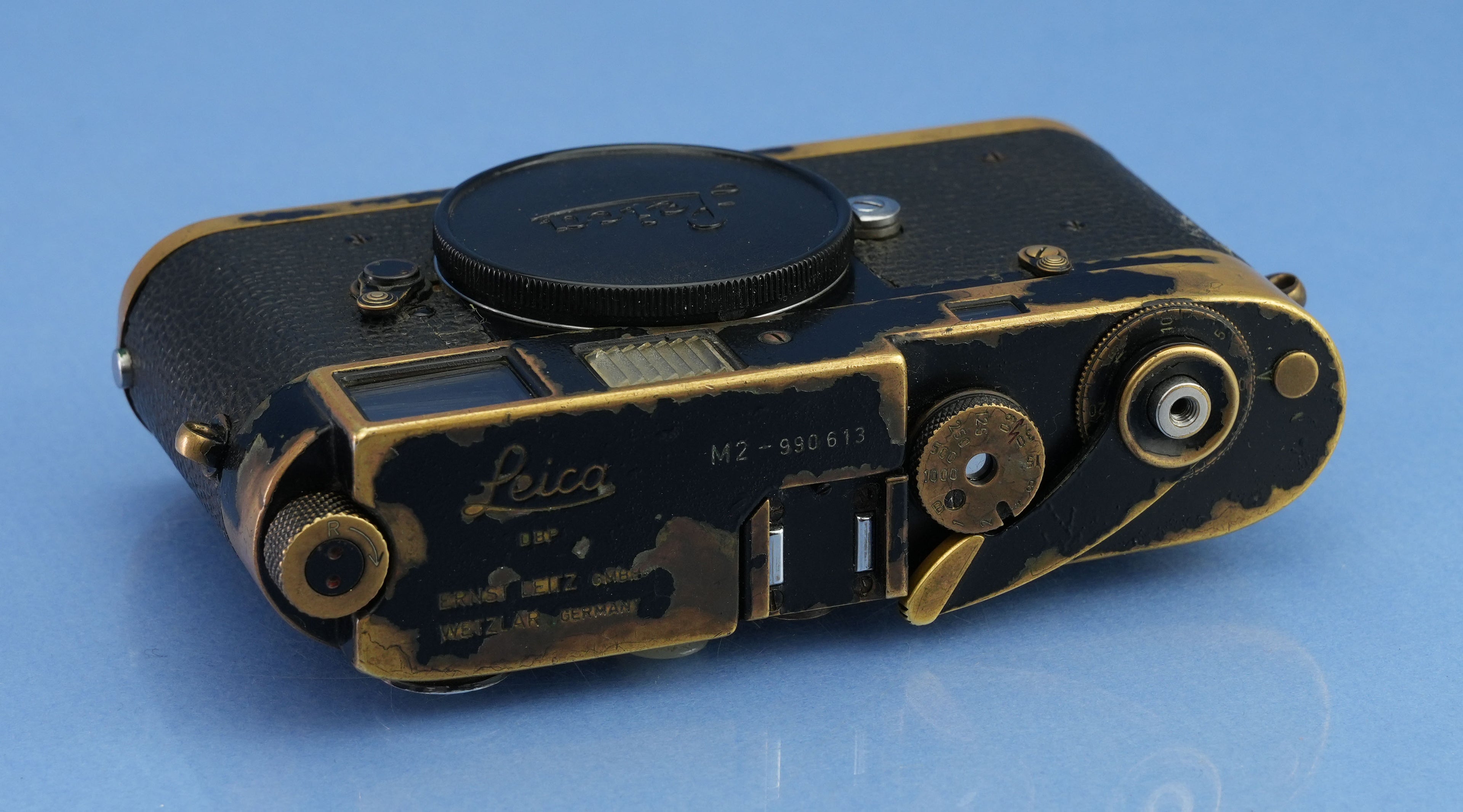 LEICA LEITZ M2 KOOHE 1300 FRÜHE AUSFÜHRUNG #990613 SCHWARZ LACKIERTER HEBEL ZUM RÜCKSPULEN KAMERAGEHÄUSE