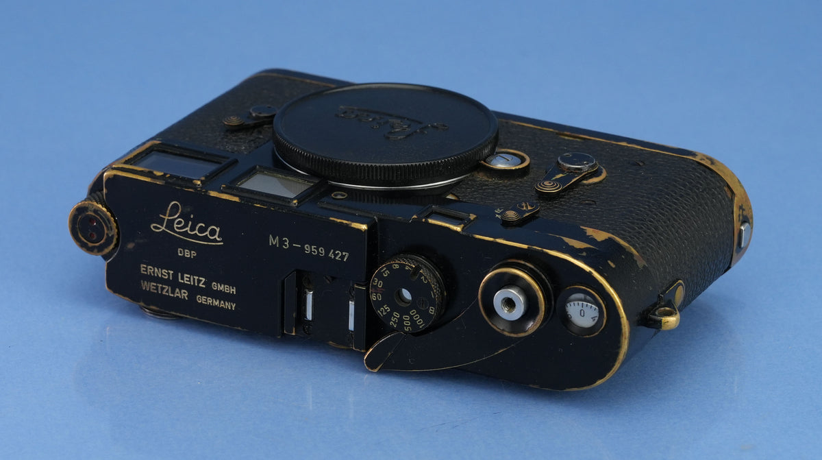 LEICA LEITZ M3 EARLY BLACK PAINT IGEMO RANGEFINDER CAMERA BODY #959427 RARE!