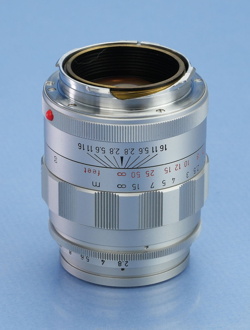 LEICA LEITZ 90MM TELE-ELMARIT F2.8 1ST VERSION EARLY # FAT CHROME 11800 M LENS +