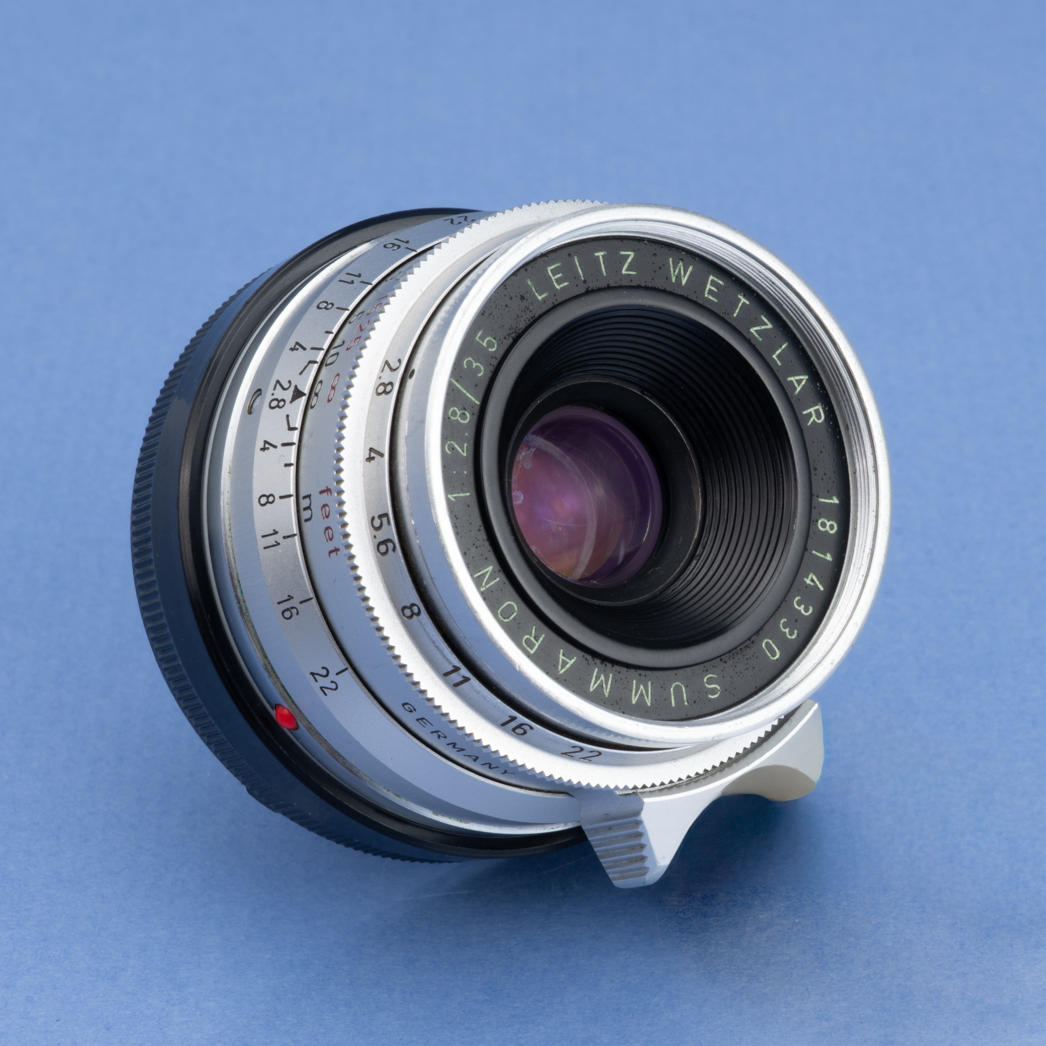 LEICA LEITZ 35MM SUMMARON F2.8 11306 M M2 M4 1ST VERSION 6 ELEMENT LENS +CAPS