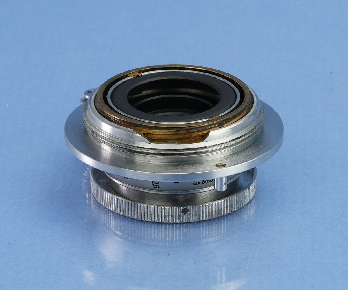 LEICA LEITZ 35MM ELMAR F3.5 CHROME SCREW MOUNT LTM SM LENS +CAPS +BOX +FOOKH