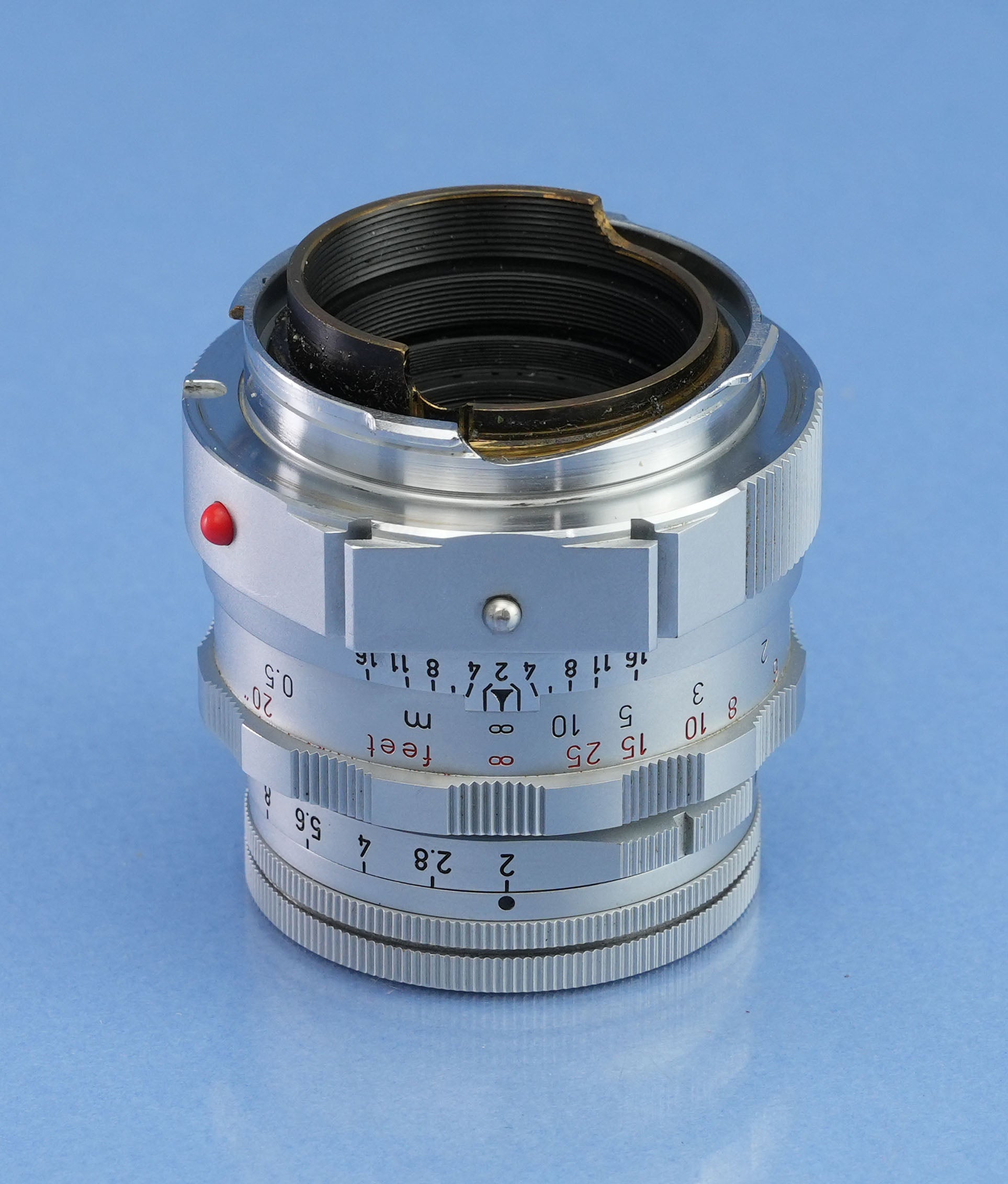 LEICA LEITZ 50MM SUMMICRON F2 CHROME DUAL RANGE M LENS 11918 SOMNI +EYES +CAPS