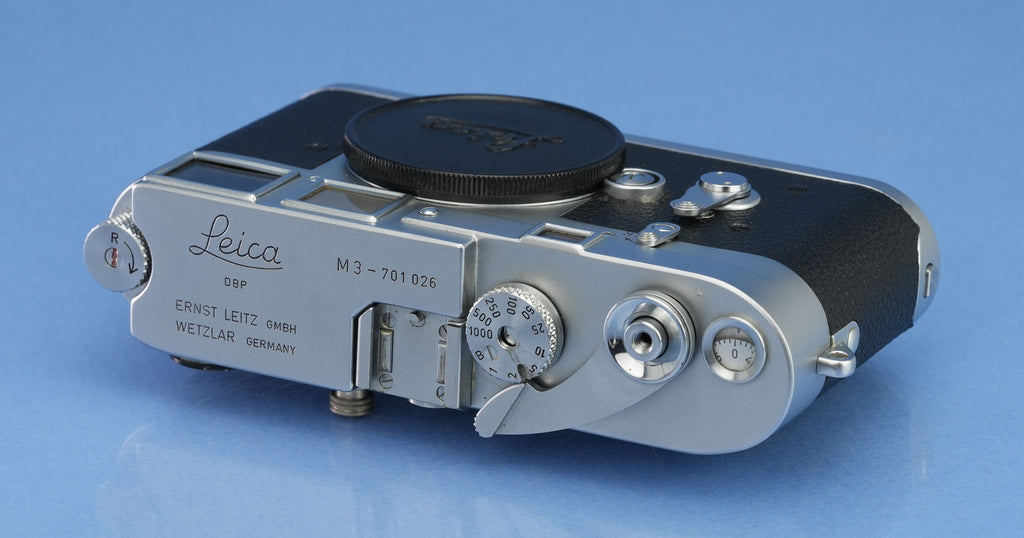 LEICA LEITZ M3 DS CHROME RANGEFINDER CAMERA BODY 1954 VERY EARLY SN. # 701026