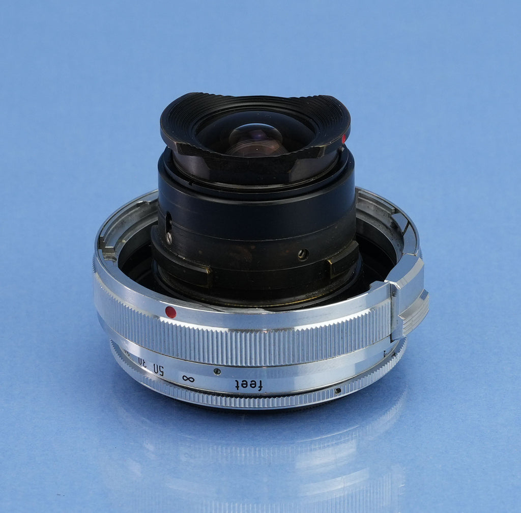 CONTAX CARL ZEISS BIOGON 21MM F4.5 ENTFERNEROBJEKTIV + DECKEL + SUCHER SEHR SCHÖN!