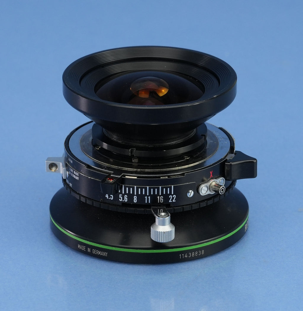 RODENSTOCK APO-GRANDAGON 35MM F4.5 WIDE ANGLE LENS COPAL 0 SHUTTER 120• +CAPS