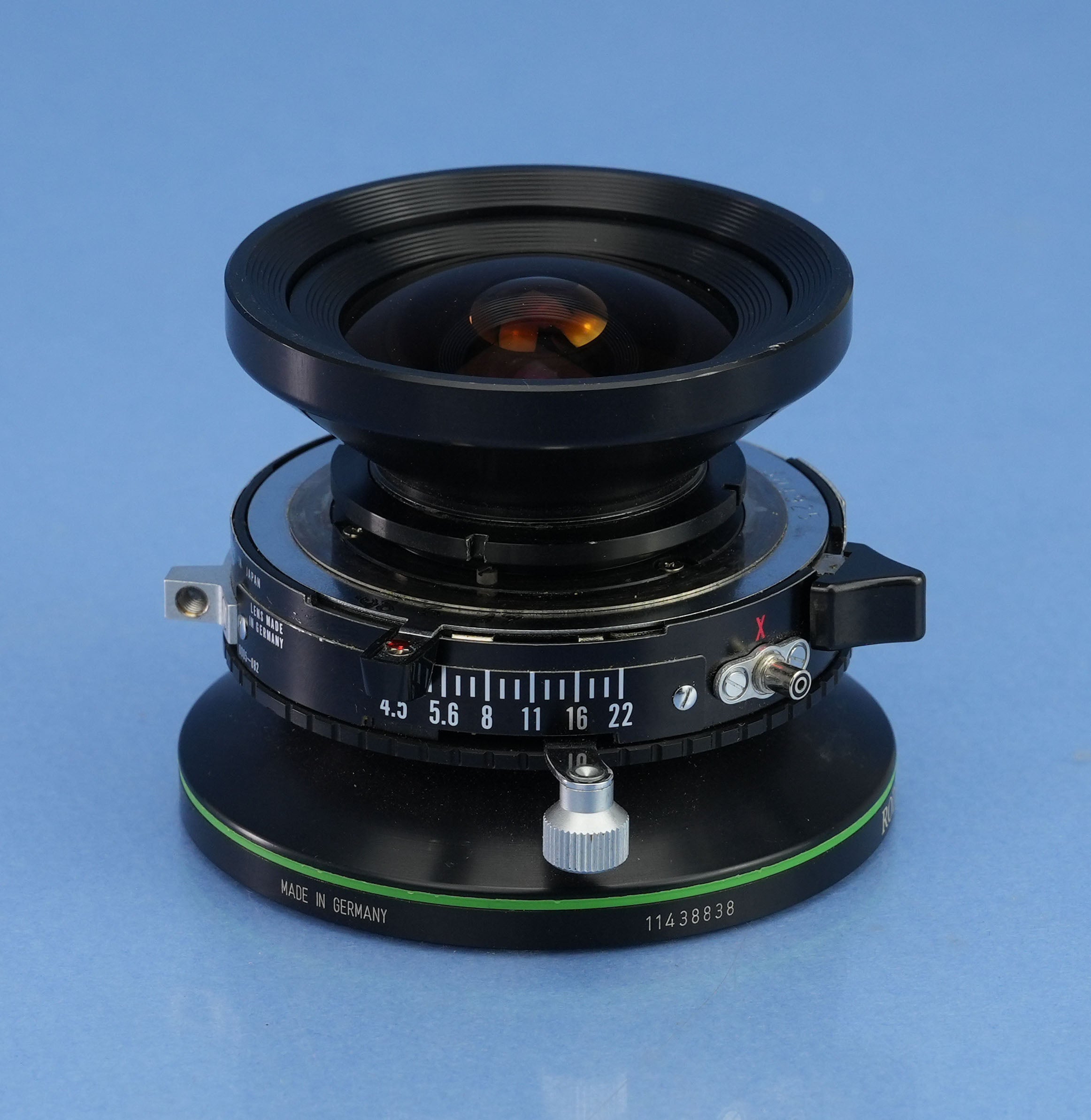 RODENSTOCK APO-GRANDAGON 35MM F4.5 WIDE ANGLE LENS COPAL 0 SHUTTER 120• +CAPS