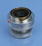 LEICA ELMAR-M 50MM F2.8 11823 SILVER CHROME COLLAPSIBLE LENS. MINT SET +BOX!