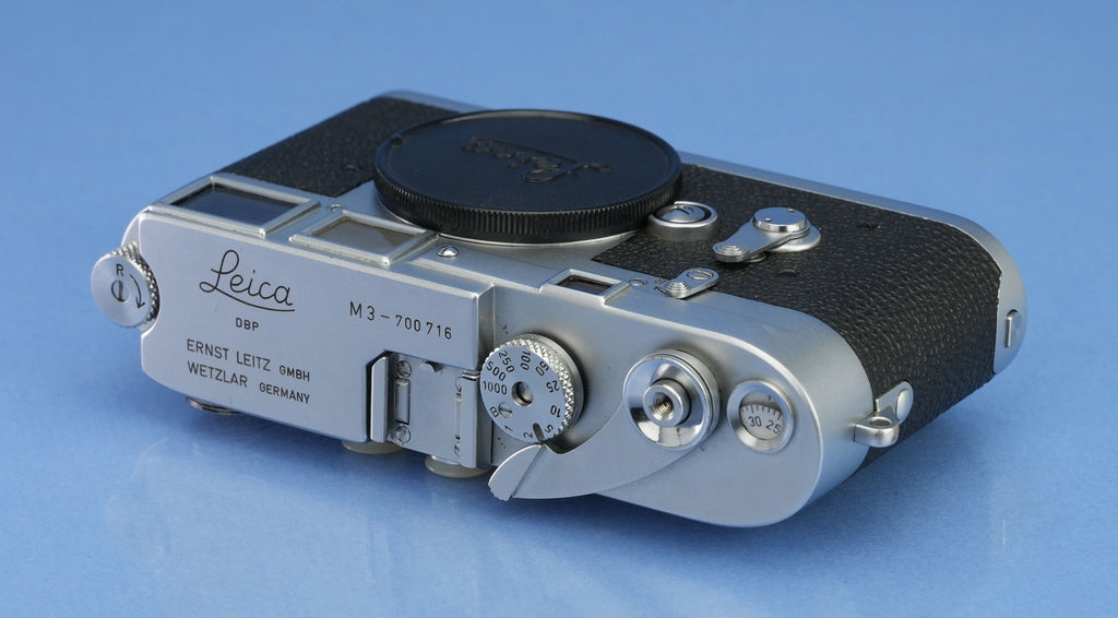 LEICA LEITZ M3 DS CHROME CAMERA BODY 1954 VERY EARLY TRACK SN. # 700716 RARE!