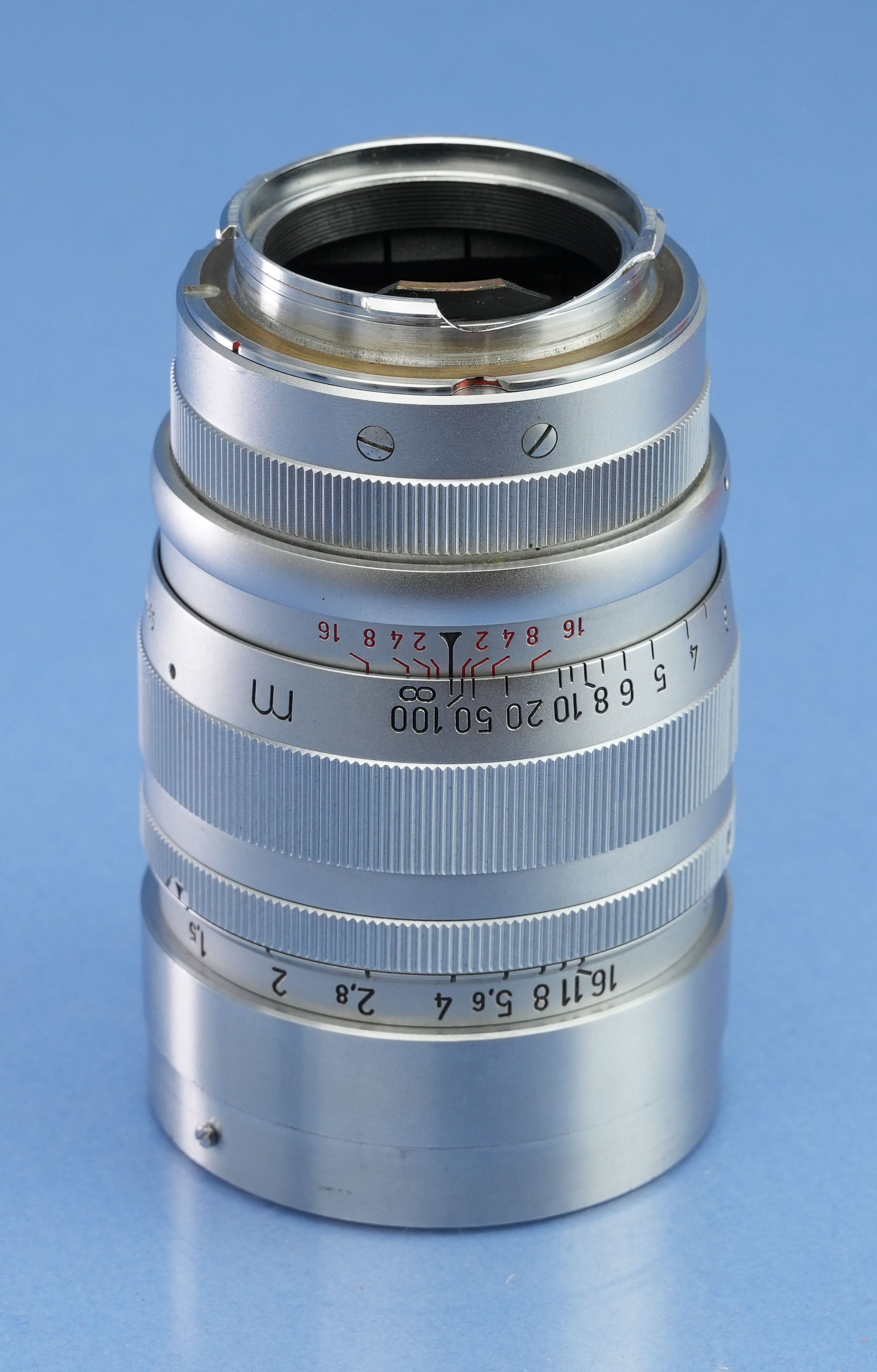 LEICA LEITZ 85MM SUMMAREX F1.5 CHROME SM/M LENS +SHADE +CAPS +BOX RARE LATE #
