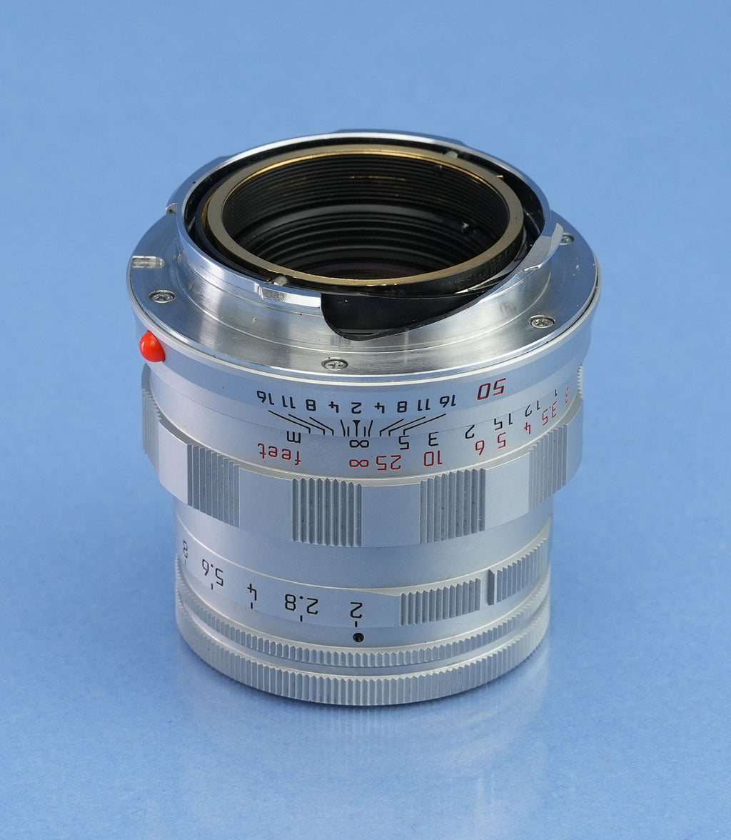 LEICA LEITZ 11615 50MM SUMMICRON-M F2 CHROME M 50 JAHRE LENS +SHADE +CAPS RARE!
