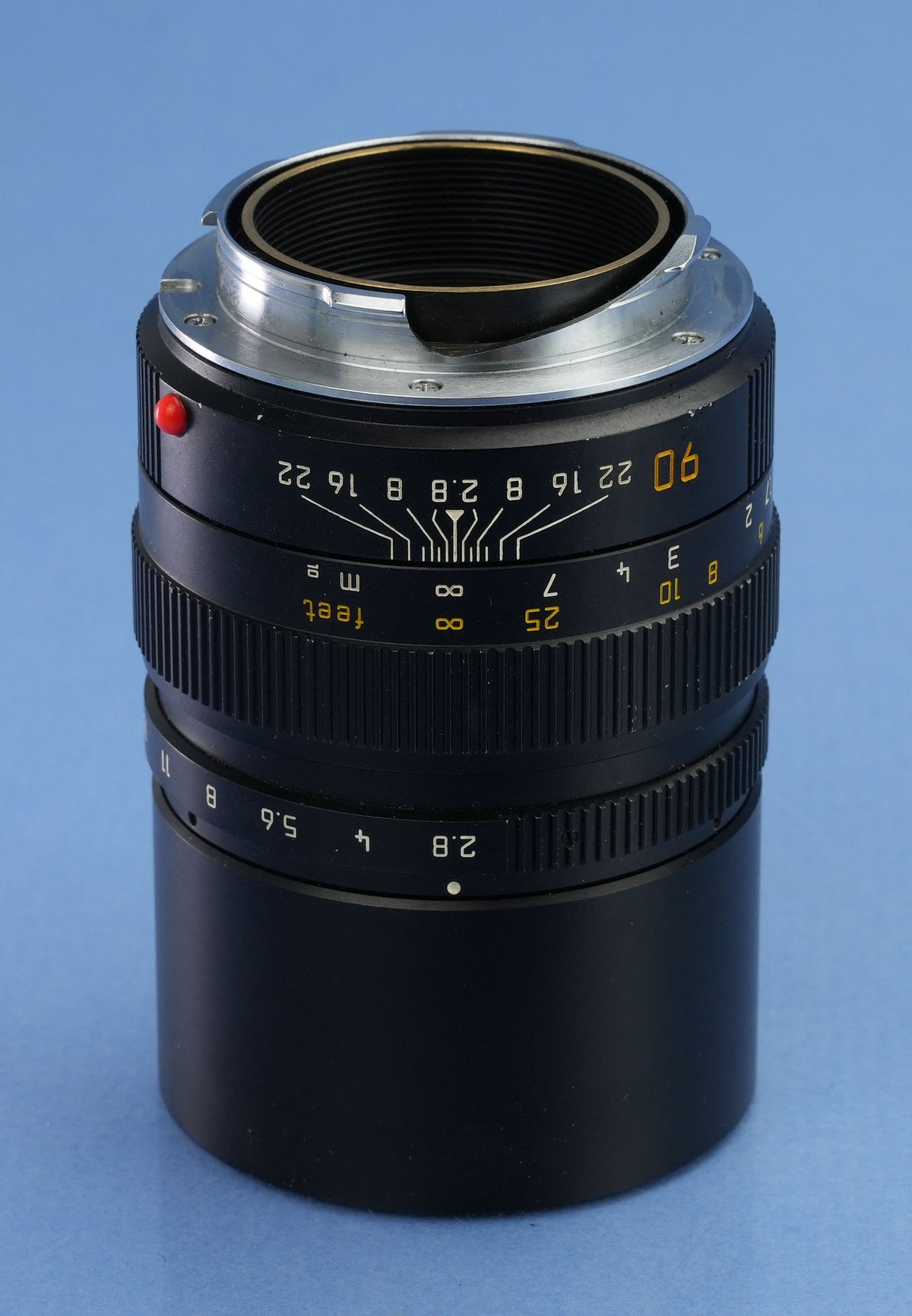 LEICA LEITZ ELMARIT-M 90MM F2.8 BLACK 11807 M TELE PHOTO LENS. LAST VERSION +UVa