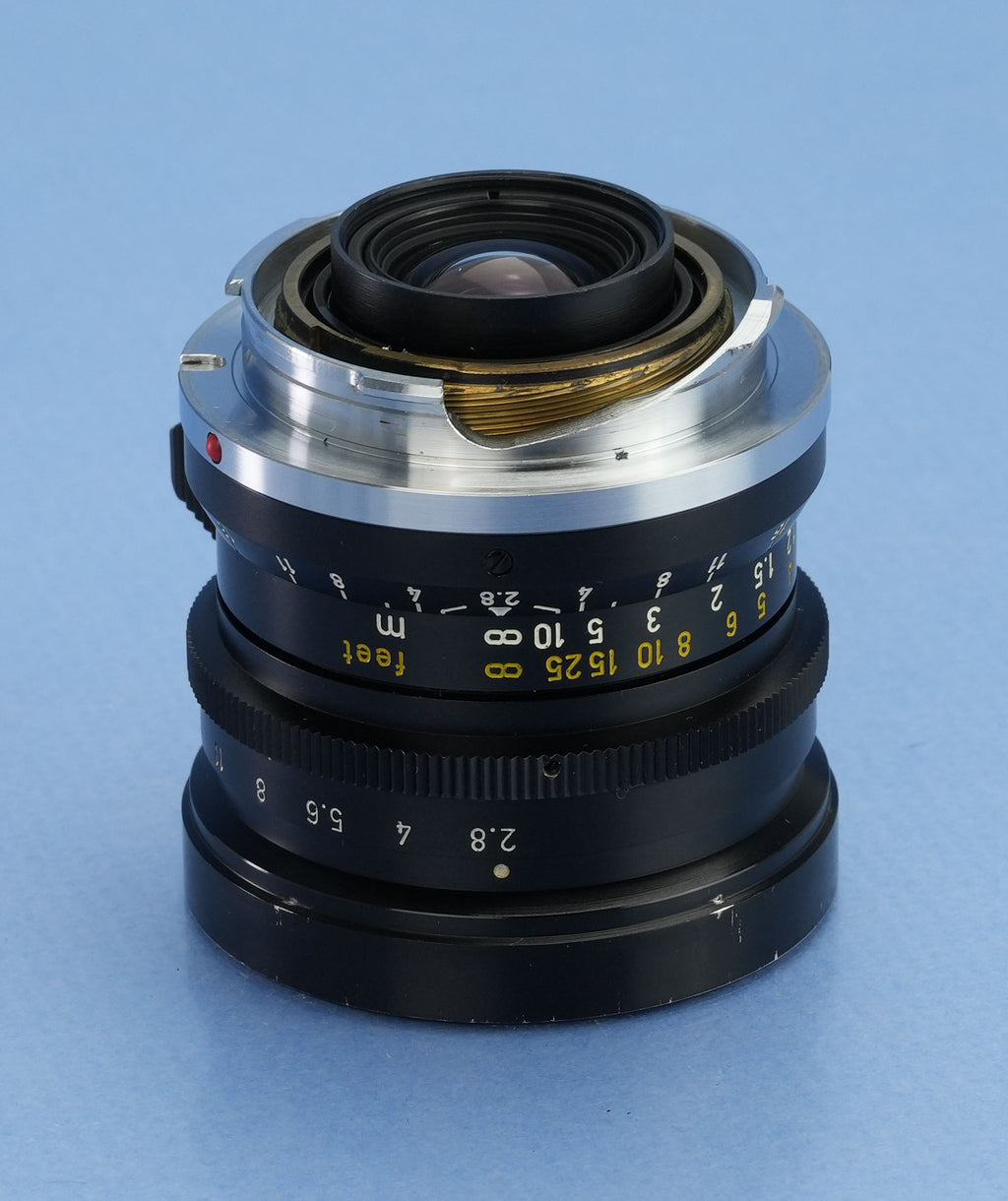 LEICA 28MM ELMARIT F2.8 BUTTON LOCK 8 ELEMENT M 11801 LENS TRANSITIONAL +12501