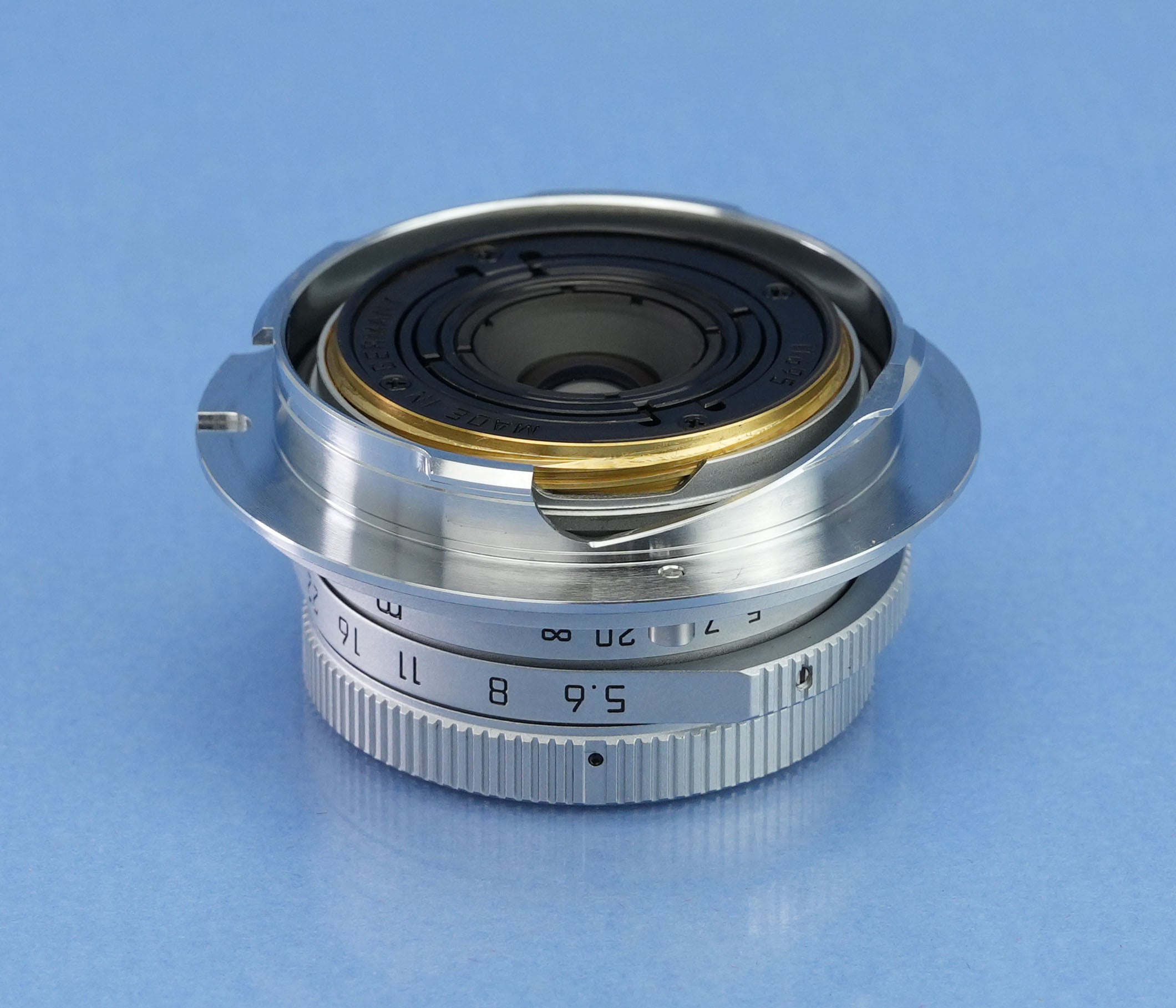 LEICA LEITZ 28MM SUMMARON-M F5.6 CHROME 11695 6BIT M LENS +CAPS +SHADE MINT!