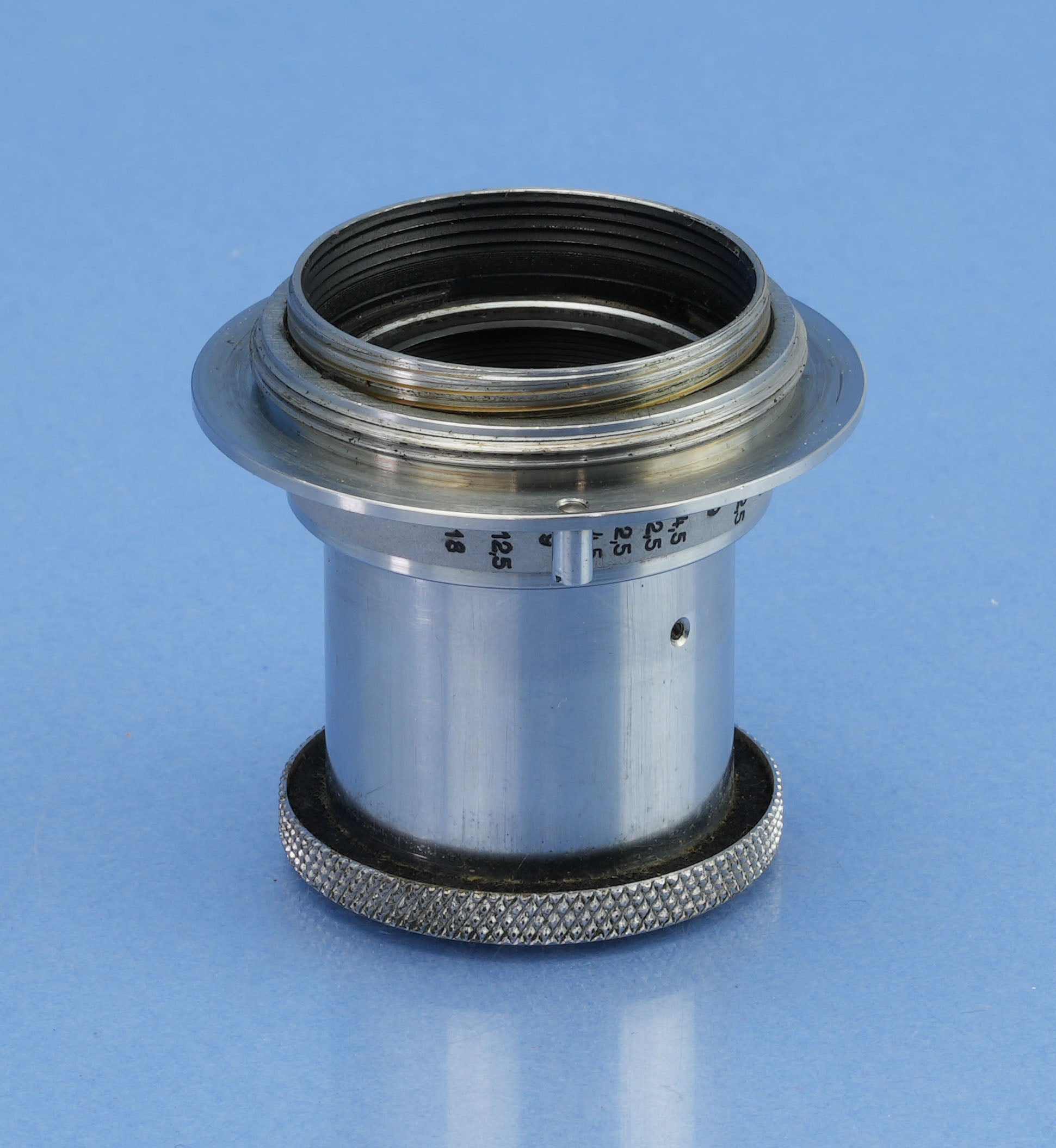 LEICA LEITZ HEKTOR 50MM F2.5 SELTENES CHROM 7-UHR-SM-OBJEKTIV + SCHWARZE LACKIERTE DECKEL, SCHÖN