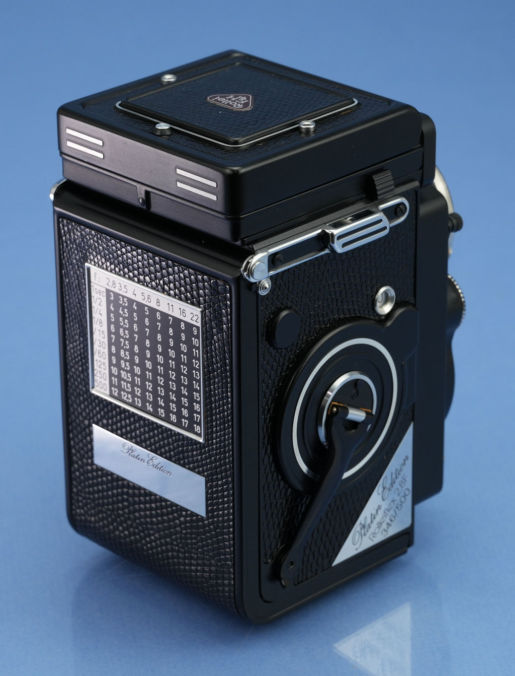 ROLLEI ROLLEIFLEX 2.8F HFT PLANAR PLATIN PLATINUM LIMITED TLR-KAMERA NEUWERTIG UND SELTEN!