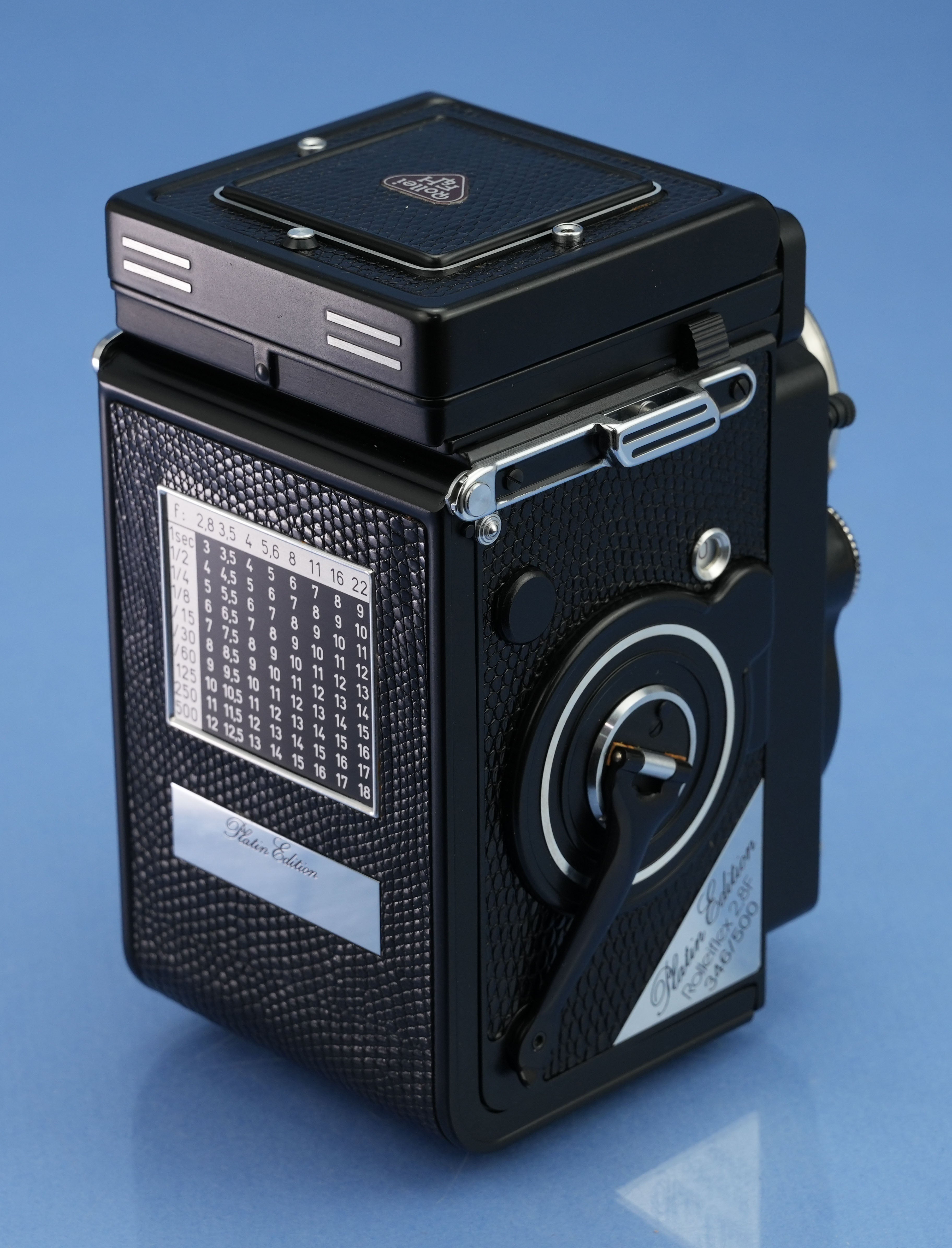 ROLLEI ROLLEIFLEX 2.8F HFT PLANAR PLATIN PLATINUM LIMITED TLR-KAMERA NEUWERTIG UND SELTEN!