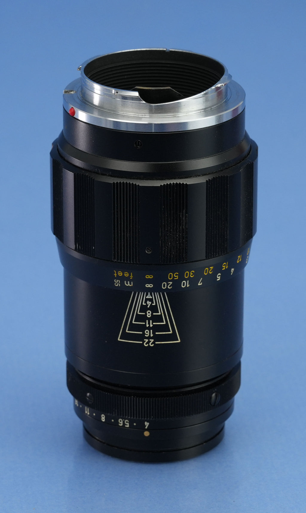LEICA LEITZ 135MM TELE-ELMAR F4 11851 BLACK M LENS +12575 SHADE +BOX SERVICED!