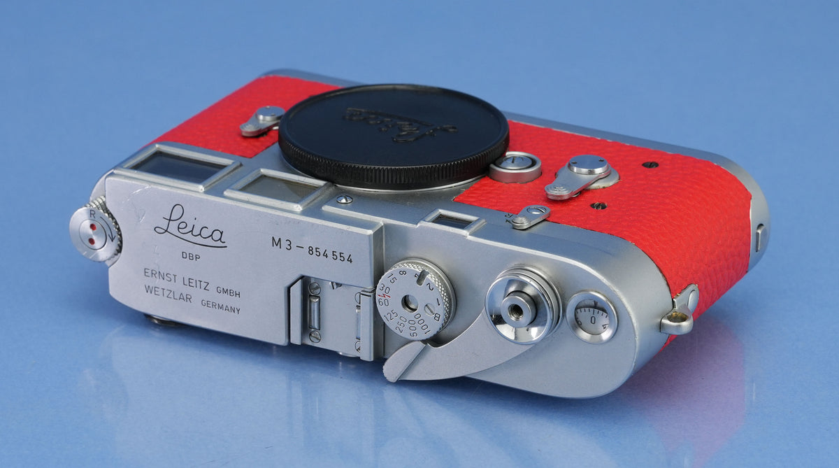 LEICA LEITZ M3 DS 10150 IGEMO CHROME CAMERA BODY TRANSITIONAL #854554 SERVICED!