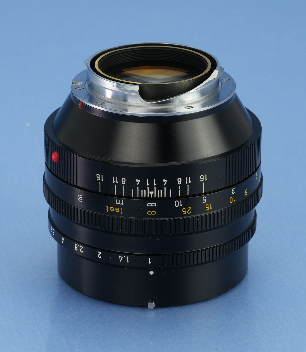 LEICA LEITZ 50MM NOCTILUX-M F1 11821 E58 VERSION 1 LENS +12518 SHADE +CAPS NICE!
