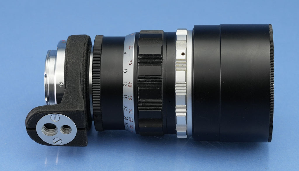 LEICA 200MM TELYT F4 VISOFLEX VISO LENS 11063 TELOO +16466 OUBIO +CAPS NICE!
